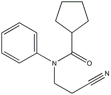 N-(2-cyanoethyl)-N-phenylcyclopentanecarboxamide Struktur