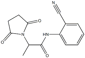 N-(2-cyanophenyl)-2-(2,5-dioxopyrrolidin-1-yl)propanamide Struktur