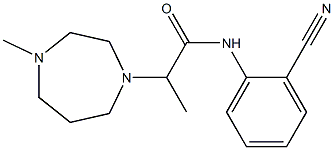 N-(2-cyanophenyl)-2-(4-methyl-1,4-diazepan-1-yl)propanamide Struktur