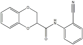 N-(2-cyanophenyl)-2,3-dihydro-1,4-benzodioxine-2-carboxamide Struktur