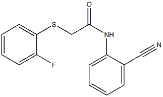 N-(2-cyanophenyl)-2-[(2-fluorophenyl)sulfanyl]acetamide Struktur