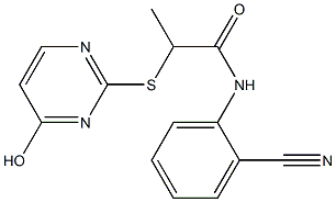 N-(2-cyanophenyl)-2-[(4-hydroxypyrimidin-2-yl)sulfanyl]propanamide Struktur