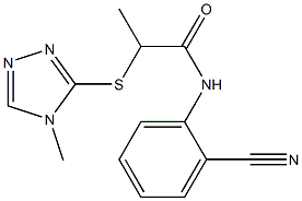 N-(2-cyanophenyl)-2-[(4-methyl-4H-1,2,4-triazol-3-yl)sulfanyl]propanamide Struktur