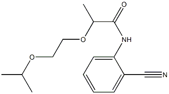 N-(2-cyanophenyl)-2-[2-(propan-2-yloxy)ethoxy]propanamide Struktur