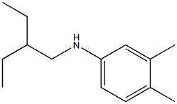 N-(2-ethylbutyl)-3,4-dimethylaniline Struktur