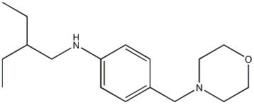 N-(2-ethylbutyl)-4-(morpholin-4-ylmethyl)aniline Struktur