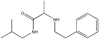 N-(2-methylpropyl)-2-[(2-phenylethyl)amino]propanamide Struktur