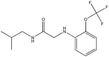 N-(2-methylpropyl)-2-{[2-(trifluoromethoxy)phenyl]amino}acetamide Struktur