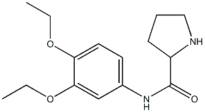 N-(3,4-diethoxyphenyl)pyrrolidine-2-carboxamide Struktur