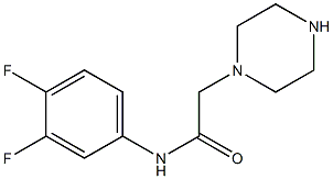 N-(3,4-difluorophenyl)-2-(piperazin-1-yl)acetamide Struktur