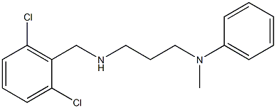 N-(3-{[(2,6-dichlorophenyl)methyl]amino}propyl)-N-methylaniline Struktur