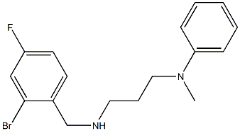 N-(3-{[(2-bromo-4-fluorophenyl)methyl]amino}propyl)-N-methylaniline Struktur