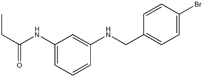 N-(3-{[(4-bromophenyl)methyl]amino}phenyl)propanamide Struktur