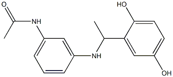 N-(3-{[1-(2,5-dihydroxyphenyl)ethyl]amino}phenyl)acetamide Struktur