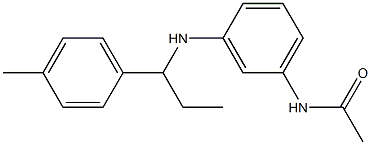 N-(3-{[1-(4-methylphenyl)propyl]amino}phenyl)acetamide Struktur