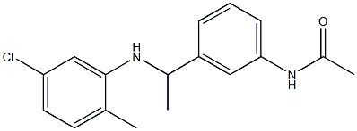 N-(3-{1-[(5-chloro-2-methylphenyl)amino]ethyl}phenyl)acetamide Struktur