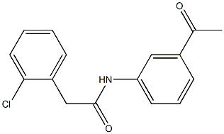 N-(3-acetylphenyl)-2-(2-chlorophenyl)acetamide Struktur