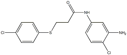 N-(3-amino-4-chlorophenyl)-3-[(4-chlorophenyl)sulfanyl]propanamide Struktur