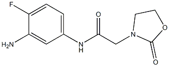 N-(3-amino-4-fluorophenyl)-2-(2-oxo-1,3-oxazolidin-3-yl)acetamide Struktur