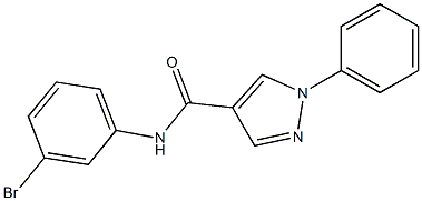 N-(3-bromophenyl)-1-phenyl-1H-pyrazole-4-carboxamide Struktur