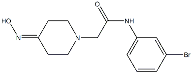 N-(3-bromophenyl)-2-[4-(hydroxyimino)piperidin-1-yl]acetamide Struktur