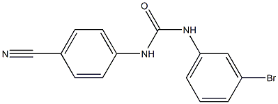 N-(3-bromophenyl)-N'-(4-cyanophenyl)urea Struktur