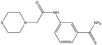 N-(3-carbamothioylphenyl)-2-(thiomorpholin-4-yl)acetamide Struktur