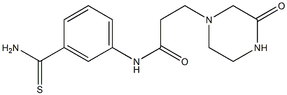 N-(3-carbamothioylphenyl)-3-(3-oxopiperazin-1-yl)propanamide Struktur