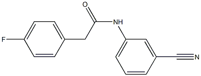 N-(3-cyanophenyl)-2-(4-fluorophenyl)acetamide Struktur