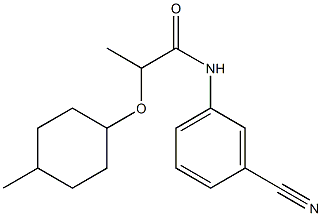 N-(3-cyanophenyl)-2-[(4-methylcyclohexyl)oxy]propanamide Struktur