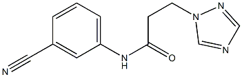 N-(3-cyanophenyl)-3-(1H-1,2,4-triazol-1-yl)propanamide Struktur