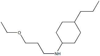 N-(3-ethoxypropyl)-4-propylcyclohexan-1-amine Struktur