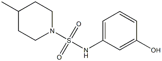 N-(3-hydroxyphenyl)-4-methylpiperidine-1-sulfonamide Struktur