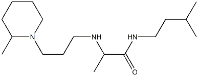 N-(3-methylbutyl)-2-{[3-(2-methylpiperidin-1-yl)propyl]amino}propanamide Struktur