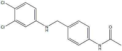 N-(4-{[(3,4-dichlorophenyl)amino]methyl}phenyl)acetamide Struktur