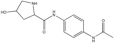 N-(4-acetamidophenyl)-4-hydroxypyrrolidine-2-carboxamide Struktur