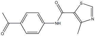 N-(4-acetylphenyl)-4-methyl-1,3-thiazole-5-carboxamide Struktur