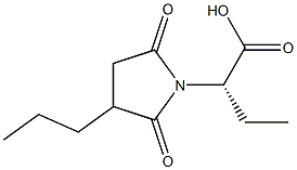 (2S)-2-(2,5-dioxo-3-propylpyrrolidin-1-yl)butanoic acid Struktur