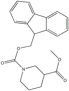 Methyl N-FMOC-piperidine-3-carboxylate Struktur