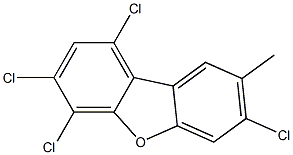 8-METHYL-1,3,4,7-TETRACHLORODIBENZOFURAN Struktur