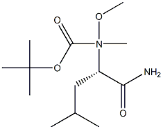 N-alpha-t-Butyloxycarbonyl-N-methyl-N-methyloxy-L-leucine amide Struktur