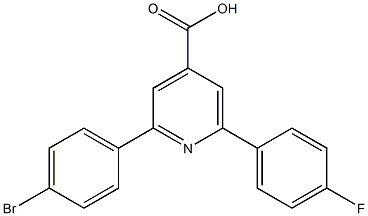 2-(4-bromophenyl)-6-(4-fluorophenyl)pyridine-4-carboxylic acid Struktur