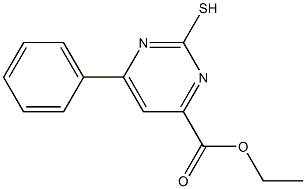 ethyl 2-mercapto-6-phenylpyrimidine-4-carboxylate Struktur