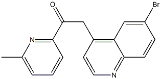 2-(6-bromoquinolin-4-yl)-1-(6-methylpyridin-2-yl)ethanone Struktur