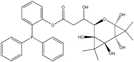 2-(1,2:3,4-Diisopropyliden-alpha-d-galacto-pyranos-6-yl)-acetic acid 2-diphenyl-phosphanyl-phenyl ester Struktur