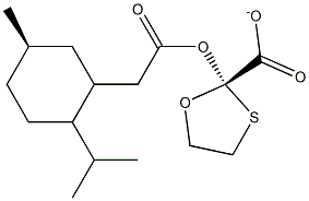 (1R,2R,5R)-MENTHYL-5R-ACETOXY-[1,3]-OXATHIOLANE-2R-CARBOXYLATE Struktur