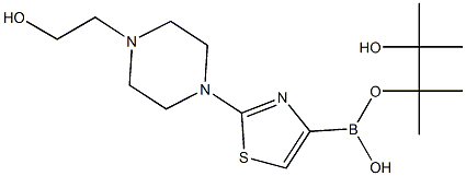 2-[N-(2-HYDROXYETHYL)PIPERAZIN-1-YL]THIAZOLE-4-BORONIC ACID PINACOL ESTER Struktur