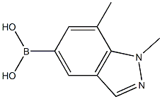 1,7-DIMETHYLINDAZOLE-5-BORONIC ACID Struktur