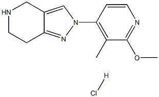 2-(2-METHOXY-3-METHYLPYRIDIN-4-YL)-4,5,6,7-TETRAHYDRO-2H-PYRAZOLO[4,3-C]PYRIDINE HYDROCHLORIDE Struktur