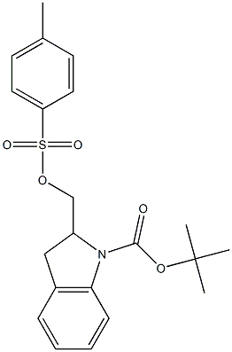 2-(TOLUENE-4-SULFONYLOXYMETHYL)-2,3-DIHYDRO-INDOLE-1-CARBOXYLIC ACID TERT-BUTYL ESTER Struktur